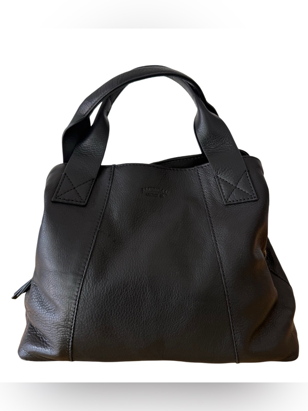 AMERICAN LEATHER CO. Ada Triple Entry Satchel In Black